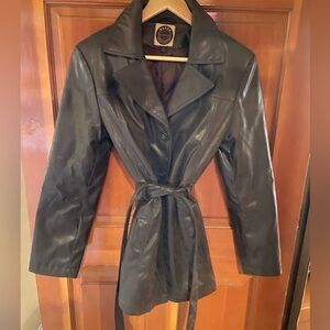 Giacca 5 star outerwear PU belted leather jacket